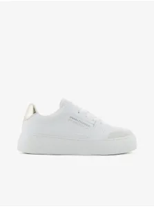 White Women's Leather Sneakers Armani Exchange - Women's #9502297