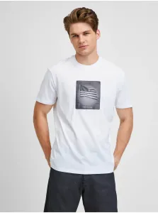 White Men's T-Shirt Armani Exchange - Men's #662319