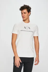 Tričko Armani Exchange pánske, biela farba, s potlačou, 8NZTCJ Z8H4Z NOS #156265