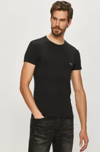 Tričko Armani Exchange 2-pak pánske, čierna farba, jednofarebný, 956005 CC282 NOS #5625564