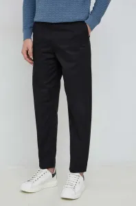 Bavlnené nohavice Armani Exchange pánske, čierna farba, strih chinos #8812255