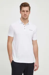 Bavlnené polo tričko Armani Exchange čierna farba, jednofarebný #8675101