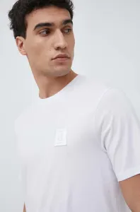 Bavlnené tričko Armani Exchange biela farba, s nášivkou, 8NZTPR ZJH4Z NOS