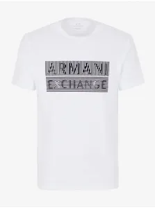 Bavlnené tričko Armani Exchange biela farba, s potlačou #8741244