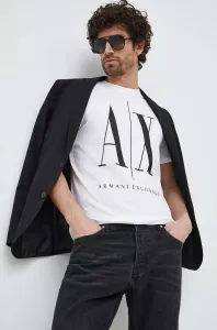 Bavlnené tričko Armani Exchange biela farba, s potlačou, 8NZTPA ZJH4Z NOS #9531126