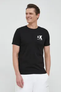 Bavlnené tričko Armani Exchange čierna farba, s potlačou #8478748