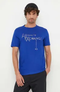 Bavlnené tričko Armani Exchange s potlačou