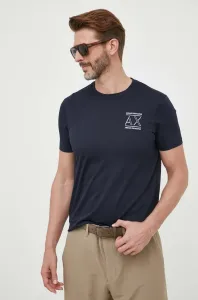 Bavlnené tričko Armani Exchange tmavomodrá farba, s potlačou #8740794