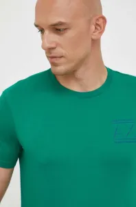 Bavlnené tričko Armani Exchange zelená farba, s potlačou #8740795