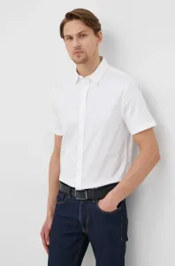 Košeľa Armani Exchange pánska, biela farba, slim, s klasickým golierom #6904317