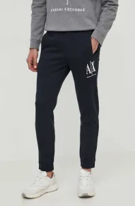 Nohavice Armani Exchange pánske, tmavomodrá farba, jednofarebné, 8NZPPA ZJ1ZZ NOS
