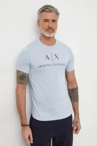 Tričko Armani Exchange pánsky, šedá farba, s potlačou #8674435