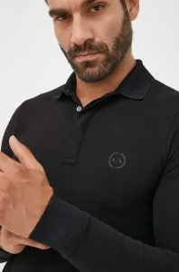 Tričko s dlhým rukávom Armani Exchange pánske, čierna farba, jednofarebné #6904169