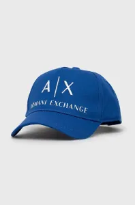 Bavlnená čiapka Armani Exchange čierna farba, s nášivkou, 954039 CC513 NOS #5588377
