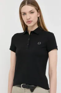 Bavlnené polo tričko Armani Exchange čierna farba, 8NYF73 YJ17Z NOS