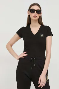 Bavlnené tričko Armani Exchange čierna farba #7653391