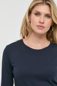 Bavlnené tričko s dlhým rukávom Armani Exchange tmavomodrá farba,