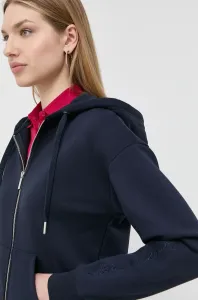 Mikina Armani Exchange dámska, tmavomodrá farba, s kapucňou, jednofarebná #8701618