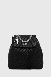 Ruksak Armani Exchange dámsky, čierna farba, malý, jednofarebný #7504841