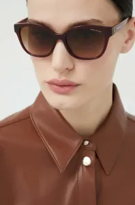 Slnečné okuliare Armani Exchange dámske, hnedá farba #2587529
