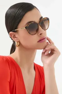 Slnečné okuliare Armani Exchange dámske, hnedá farba #8900731