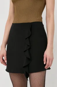 Sukňa Armani Exchange čierna farba, mini, áčkový strih #8379635