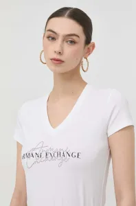 Tričko Armani Exchange dámsky, biela farba #7455547