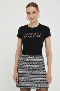Tričko Armani Exchange dámsky, čierna farba #8749337
