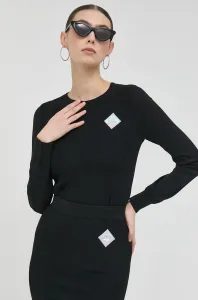 Tričko s dlhým rukávom Armani Exchange dámsky, čierna farba #8180016