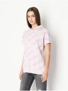 ARMANI EXCHANGE Light pink Women Patterned Short Sleeve Sweatshirt Armani Ex - Women #6765459