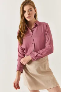 armonika Women's Dry Rose Long Sleeved Plain Shirt