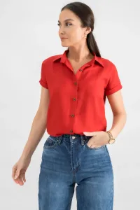 armonika Women's Red Short Sleeve Shirt