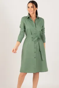 armonika Women's Green Long Shirt Dress
