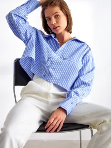 Bielo-modrá pásiková košeľa Tea #6699770