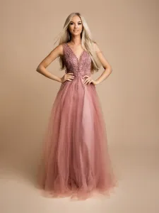 Ružové spoločenské šaty Jessy #7963094