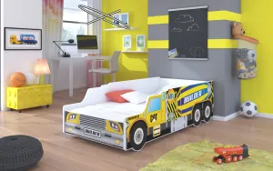 ArtAdrk Detská auto posteľ BUILDER Prevedenie: 70 x 140 cm