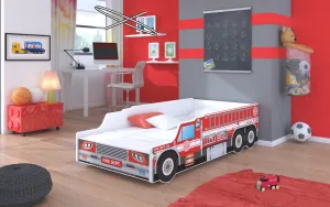 ArtAdrk Detská auto posteľ FIRE TRUCK Prevedenie: 80 x 160 cm