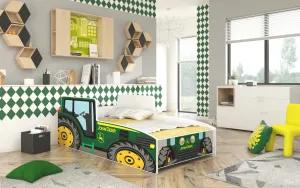 ArtAdrk Detská auto posteľ TRACTOR Farba: Zelená, Prevedenie: 80 x 160 cm #6736775