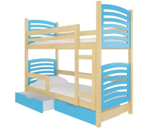 ArtAdrk Detská poschodová posteľ OSUNA Farba: Borovica / modrá