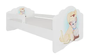 ArtAdrk Detská posteľ CASIMO | so zábranou Prevedenie: Psík a mačičkou