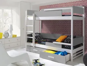ArtBed Detská poschodová posteľ TRES Prevedenie: Morenie - Akryl