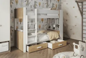 ArtBed Detská poschodová posteľ GASPAR | 80 x 180 cm Prevedenie: Borovica prírodná