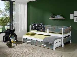 ArtBed Detská posteľ s prístelkou SOLANO Prevedenie: Morenie - Akryl