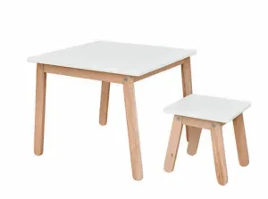 ArtBel Detský set stôl & stolička WOODY Farba: Biela