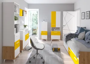 ArtCross Detská izba HEY 3 Farba: Dub artisan/biela/žltá