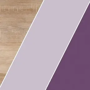 ArtCross Nočný stolík KITTY | KIT-12 Farba: Dub sonoma svetlá / levanduľa / fialová