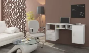 ArtCross Závesný PC stolík Hanger Farba: Biela / biely lesk