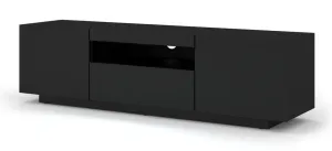 ARTBm TV stolík AURA 150 | čierny mat Variant: bez LED osvetlenia