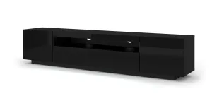 ARTBm TV stolík AURA 200 | čierny lesk Variant: bez LED osvetlenia