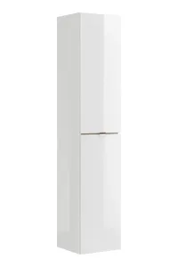 Kúpeľňová skrinka vysoká Capri 800 2D biely lesk/dub kraft zlatý